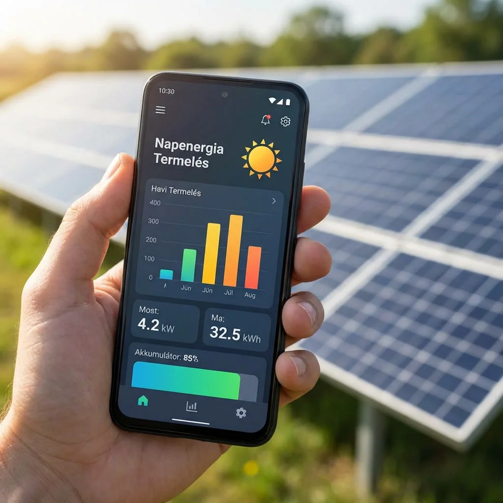 Napelem rendszer monitoring – app és dashboard