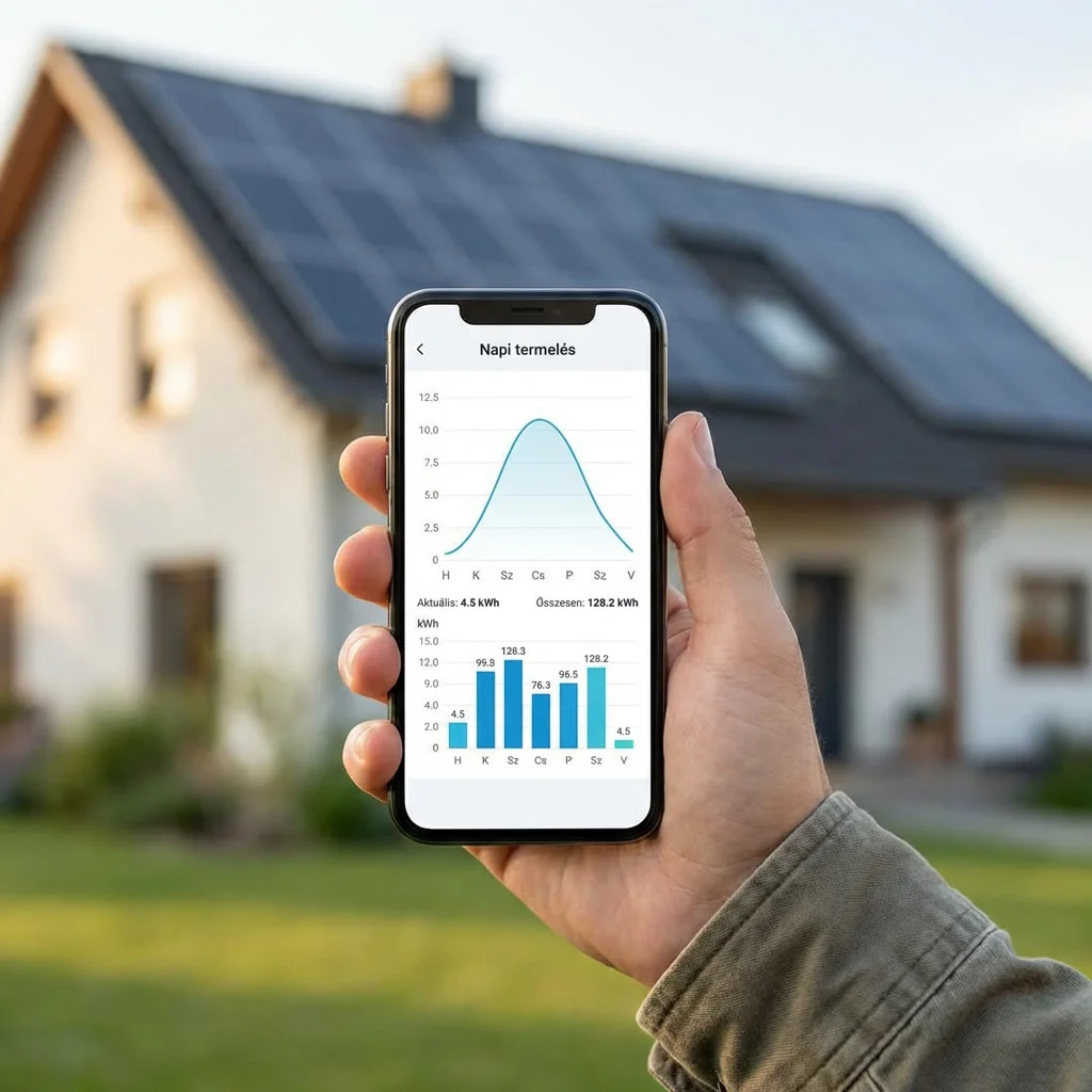 Napelemes rendszer monitoring alkalmazás okostelefonon