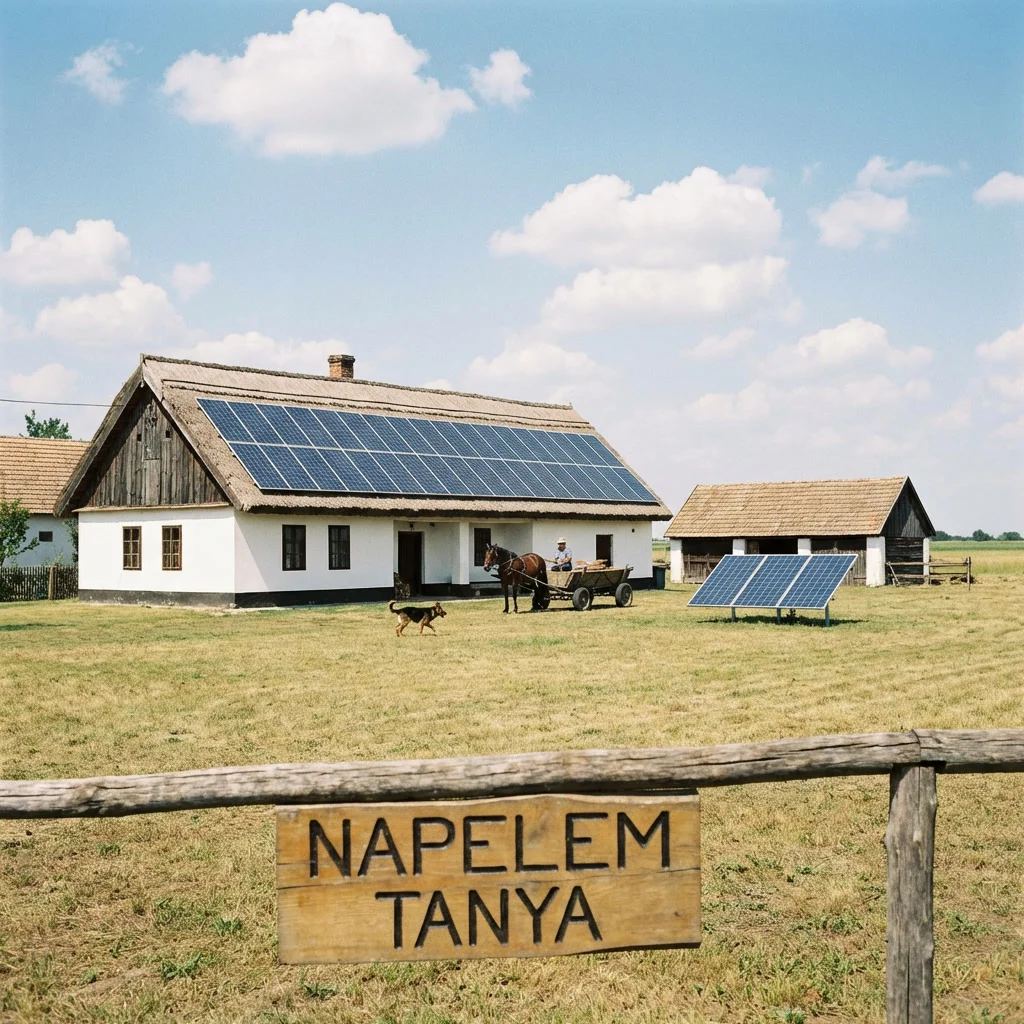 Szigetüzemű napelem rendszer egy magyar tanyán
